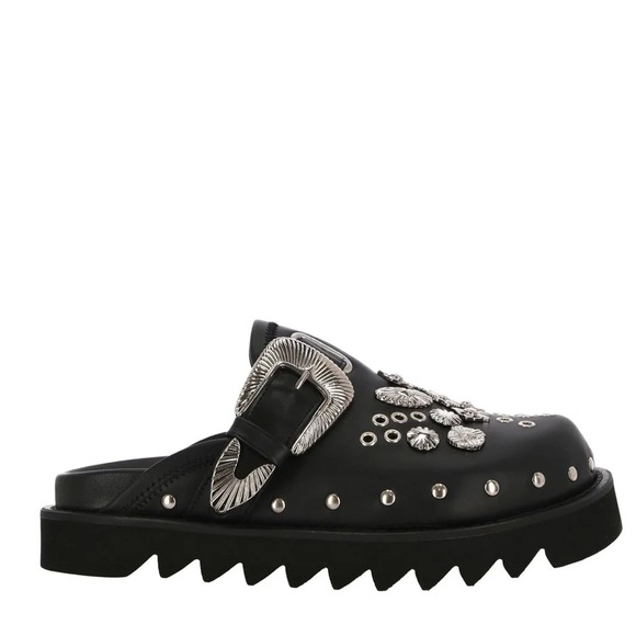 Metal Embellished Clogs - Picture 1 of 4